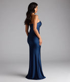 Cheryl Strapless Slit Mermaid Formal Dress