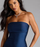 Cheryl Strapless Slit Mermaid Formal Dress