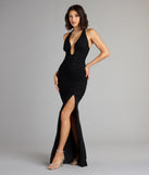 Kindra High-Slit Mermaid Halter Dress