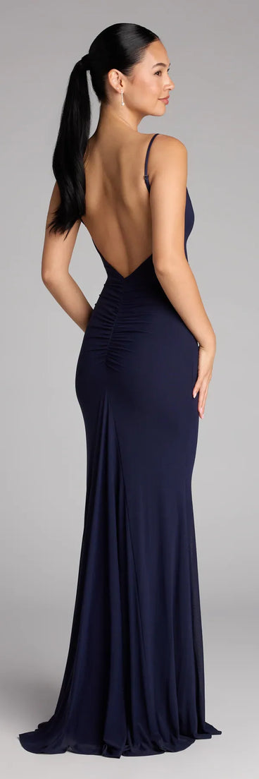 Meara Backless Mesh Mermaid Dress