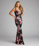 Emily Floral Cutout Mermaid Formal Dress