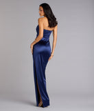 The Brianna Satin Strapless High Slit Column Dress is your new go-to Windsor dress—effortless, versatile, and made to update your fall style in seconds.