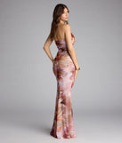 McKenzie Floral Halter Mermaid Formal Dress