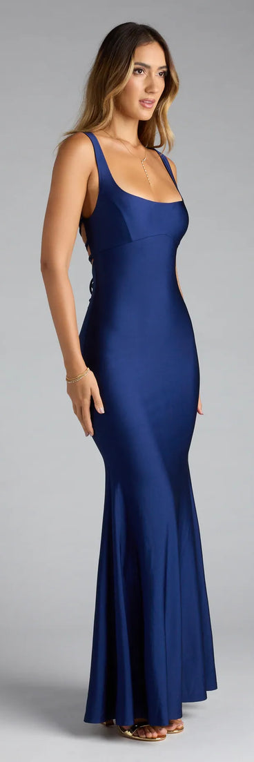 Gabriella Lace-Up Mermaid Formal Dress