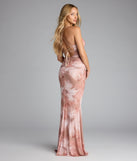 Felicity Floral Lace-Up Mermaid Formal Dress