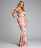 Felicity Floral Lace-Up Mermaid Formal Dress