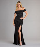 Alina Glitter Off-The-Shoulder Mermaid Formal Dress