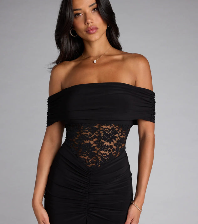 off the shoulder dress windsor Winslow Off-The-Shoulder Skater Dress