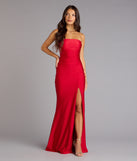 Cheryl Strapless Slit Mermaid Formal Dress