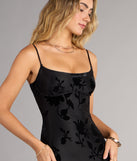 Helena Floral Velvet Burnout Mermaid Dress