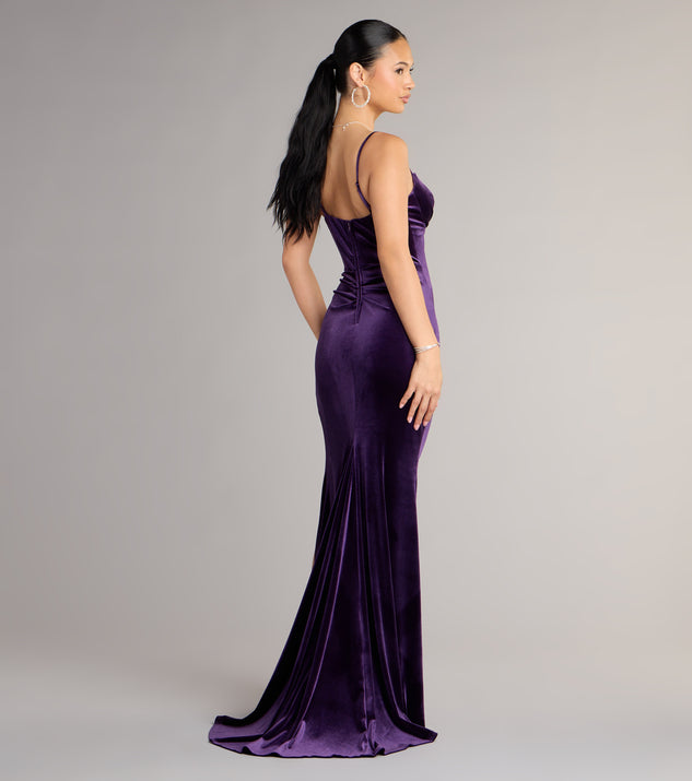 Ariel Velvet Slit Mermaid Formal Dress | Windsor Ariel Velvet Slit Mermaid Formal Dress | Windsor