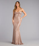 Tana Metallic Strappy Back Mermaid Formal Dress