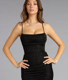 Diane Lace-Up Slit Mermaid Glitter Formal Dress