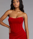 Julia Velvet Corset High Slit Mermaid Dress