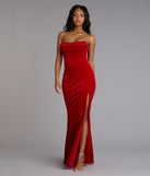 Julia Velvet Corset High Slit Mermaid Dress