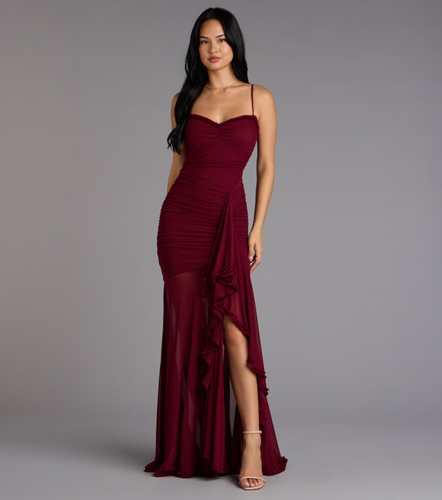 Sherrie Mesh Slit Mermaid Formal Dress