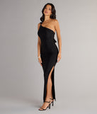 Kiana One-Shoulder Open Back Slit Formal Dress