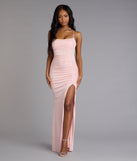 Diane Lace-Up Slit Mermaid Glitter Formal Dress