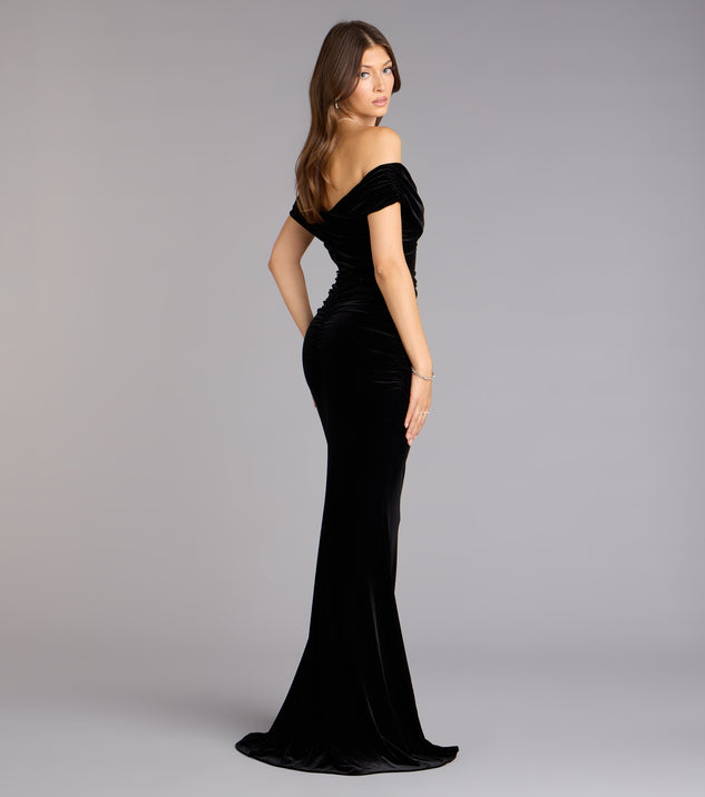 Gemma Velvet Off-The-Shoulder Mermaid Dress