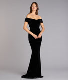 Gemma Velvet Off-The-Shoulder Mermaid Dress