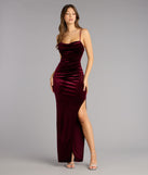 Sloane Velvet Lace-Up Column Dress