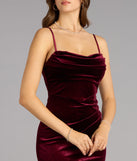 Sloane Velvet Lace-Up Column Dress