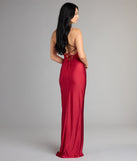 Style your seasonal looks with the Natalie Cowl Neck Lace-Up Slit Column Dress, a trend-right, fall dress designed for any plan on your calendar with new and unqiue details.