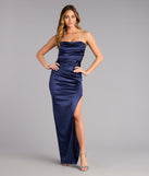 Sofie Satin Strapless Lace-Up Formal Dress