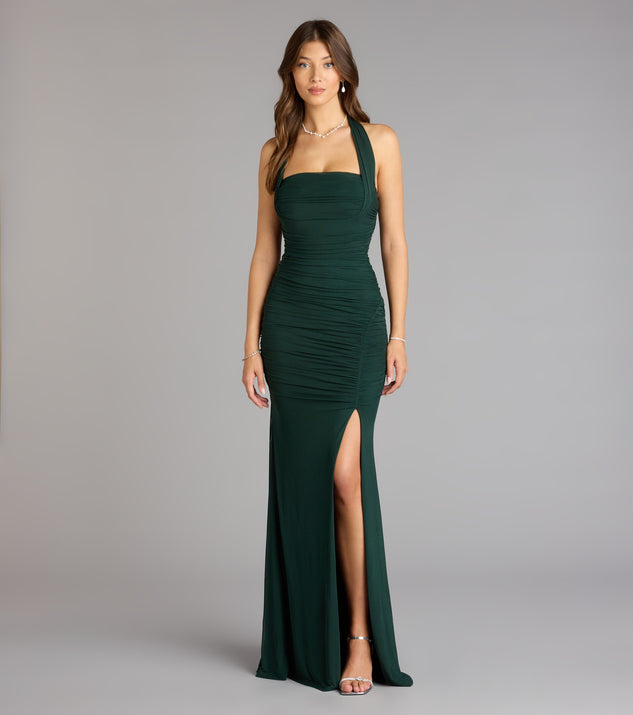Katarina Halter Slit Mermaid Formal Dress