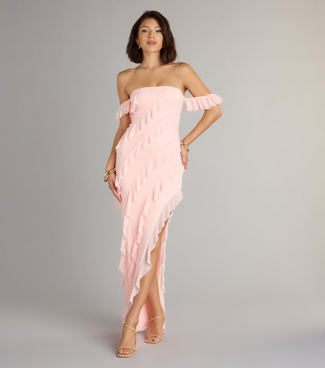 Cecilia Off-The-Shoulder Ruffle Formal Dress | Windsor Cecilia Off-The-Shoulder Ruffle Formal Dress | Windsor