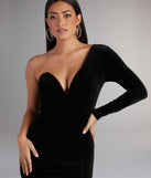 Cheyenne Formal One-Shoulder Velvet Dress