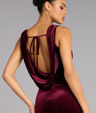 Ria Glitter Velvet Mermaid Formal Dress