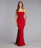 Gwendolyn Glitter Knit Bow-Back Mermaid Dress