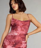 Style your seasonal looks with the Isa Floral Cowl Neck Slit Formal Dress, a trend-right, fall dress designed for any plan on your calendar with new and unqiue details.