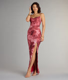 Style your seasonal looks with the Isa Floral Cowl Neck Slit Formal Dress, a trend-right, fall dress designed for any plan on your calendar with new and unqiue details.