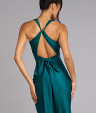 Adrianne Plunge Bow Mermaid Formal Dress