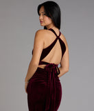 Vivienne Velvet Tie-Back Formal Dress