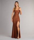 Style your seasonal looks with the Kaitlin Low Back Slit Mermaid Formal Dress, a trend-right, fall dress designed for any plan on your calendar with new and unqiue details.