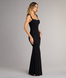 Style your seasonal looks with the Morgana Lace-Up Ruched Mermaid Dress, a trend-right, fall dress designed for any plan on your calendar with new and unqiue details.