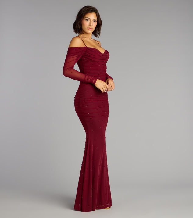 Lindsey Pearl Cold Shoulder Mermaid Formal Dress | Windsor