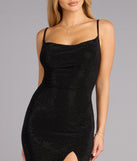 Cassy Rhinestone Slit Formal Dress