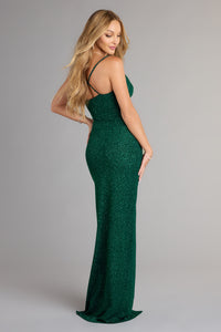meryl formal glitter long dress Meryl Formal Glitter Column Dress