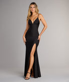Tricia V-Neck Slit Mermaid Formal Dress