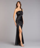 Kathie Formal Satin One-Shoulder Dress