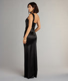 Feel ready for every dance floor moment or feed-worthy reel in the Kathie Formal Satin One-Shoulder Dress, a homecoming dress designed to own your moment.