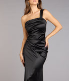 Kathie Formal Satin One-Shoulder Dress