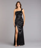 Kathie Formal Satin One-Shoulder Dress