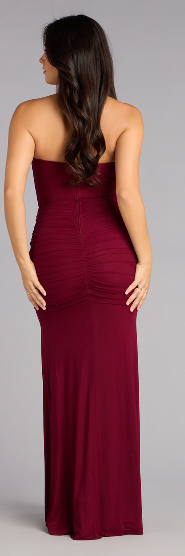 Brooklyn Mesh Strapless Mermaid Formal Dress