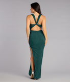 Ellaine Glitter Strappy Slit Formal Dress