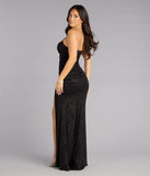 Selena Glitter Slit Mermaid Formal Dress